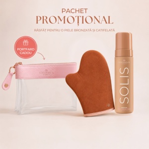 PACHET PROMOȚIONAL COCOSOLIS Spuma autobronzanta Medium, 200 ml și Mănușă pentru aplicarea spumei