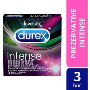 PREZERVATIVE DUREX INTENSE ORGASMIC , 3 BUCATI