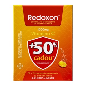 REDOXON VITAMINA C 1000 MG LAMAIE * 45 COMPRIMATE EFERVESCENTE ( 1+50% CADOU)