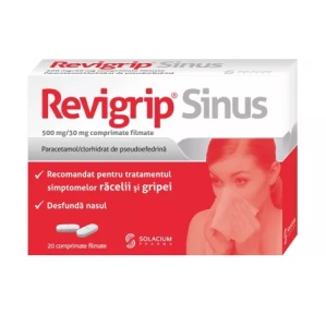 REVIGRIP SINUS 500MG/30MG * 20 COMPRIMATE FILMATE