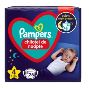 SCUTECE-CHILOTEL PAMPERS NIGHT PANTS, MARIMEA 4, 9-15 KG * 25 BUC