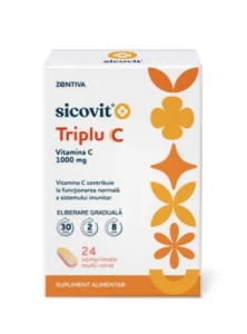 SICOVIT TRIPLU C 1000 MG * 24 COMPR MULTI-STRAT