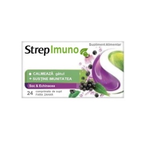 STREPIMUNO SOC & ECHINACEA FARA ZAHAR * 24 COMPRIMATE DE SUPT