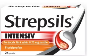 Strepsils Intensiv portocale fara zahar, 24 comprimate