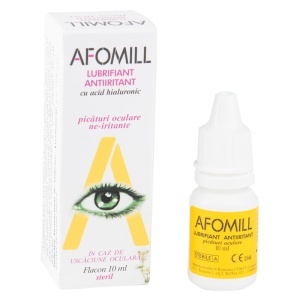 AFOMILL LUBRIFIANT-ANTIIRITANT * 10 ML SOLUTIE OFTALMICA