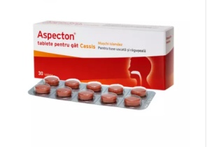 Aspecton Cassis, 30 tablete pentru gat, Krewel