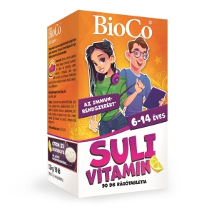 BIOCO MULTIVITAMINE PENTRU SCOLARI (6-14 ANI) * 90 COMPRIMATE MASTICABILE CU AROMĂ DE VIȘINE