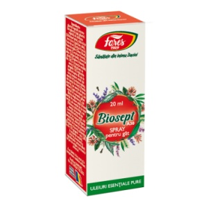 Biosept spray pentru gat A30, 20 ml, Fares
