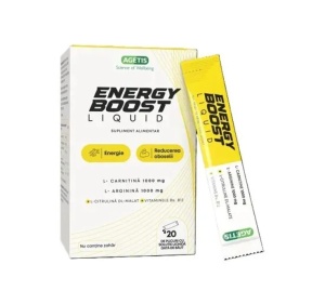 ENERGY BOOST LIQUID SOLUTIE ORALA * 20 PLICURI, AGENTIS