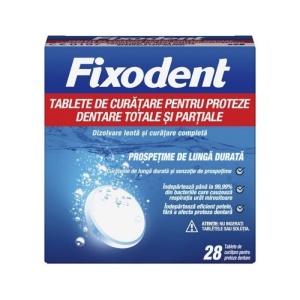 FIXODENT TABLETE PENTRU CURATARE * 28 TABLETE