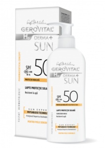 GEROVITAL H3 DERMA+ SUN LAPTE PROTECTIE SOLARA SPF50 * 150 ML 46760, FARMEC