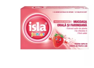 Isla Junior, 20 tablete de supt cu aroma de capsuni