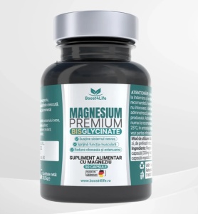 MAGNEZIU BISGLICINAT PREMIUM 815 MG * 30 CAPSULE VEGANE, BOOST4LIFE 0405
