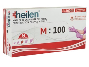MANUSI EXAM HEILEN NITRIL NEPUDRATE VIOLET MAR.M * 100 BUC