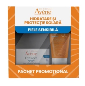 PACHET PROMOTIONAL AVENE HYDRANCE AQUA GEL*50 ML+ AVENE CREMA ANTI-AGE SPF50+*50 ML
