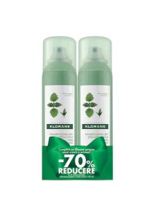 PACHET PROMOTIONAL KLORANE SAMPON USCAT CU EXTRACT DE URZICA*150 ML 1+1 REDUCERE 70% LA AL DOILEA PRODUS