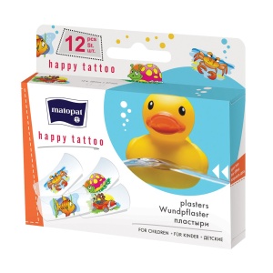 PLASTURI PENTRU COPII HAPPY TATTOO * 12 BUC, MATOPAT
