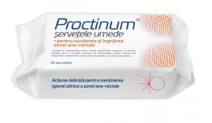 PROCTINUM SERVETELE UMEDE PENTRU IGIENA ANO-RECTALA * 72 BUC