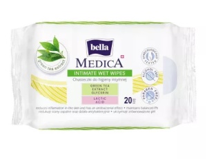 SERVETELE UMEDE PENTRU IGIENA INTIMA MEDICA CU CEAI VERDE *20 BUC