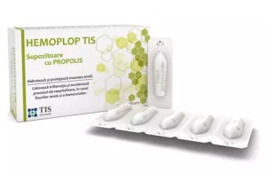 SUPOZITOARE CU PROPOLIS HEMOPLOP * 10 BUC TIS
