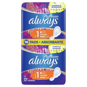 ABSORBANTE ALWAYS PLATINUM NORMAL DUO * 16 BUC