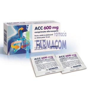 ACC 600 MG COMPRIMATE EFERVESCENTE * 10 PLICURI, SANDOZ