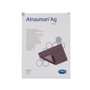 Atrauman Ag, Pansament cu unguent neutru, 10 cm/10 cm, 10 bucati