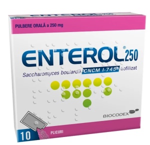 Enterol, 250 mg, 10 plicuri, Biocodex