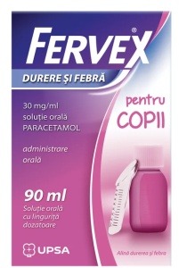 FERVEX DURERE SI FEBRA PENTRU COPII 30 MG/ML * 90 ML