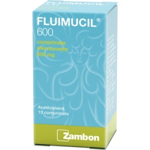 FLUIMUCIL 600 MG * 10 COMPRIMATE EFERVESCENTE
