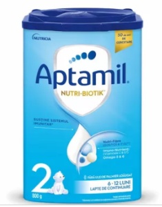 Lapte praf Aptamil Nutri Biotik 2, 6-12 luni, 800 g
