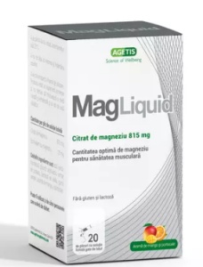 MagLiquid 815 mg Citrat de magneziu, 20 plicuri, Agetis