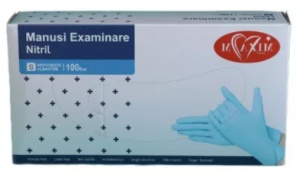 MANUSI EXAMINARE NITRIL NEPUDRATE MAR. S * 100 BUC ALBASTRE