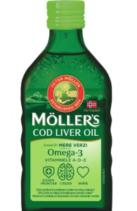 MOLLERS COD LIVER OIL OMEGA-3 MERE VERZI * 250 ML