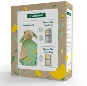 PACHET KLORANE BEBE PUDRA TOALETA*75G + SAPUN*100G + IEPURAS DE PLUS 3992 - Img 2