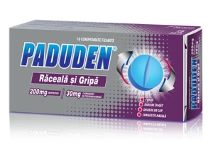 PADUDEN RACEALA SI GRIPA 200MG/30MG * 10 COMPRIMATE FILMATE