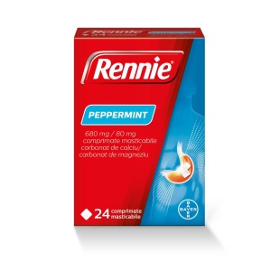 RENNIE PEPPERMINT * 24 COMPRIMATE MASTICABILE