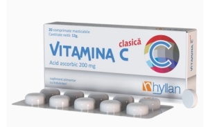 VITAMINA C * 20 COMPRIMATE MASTICABILE, HYLLAN