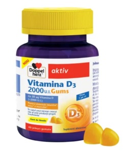 VITAMINA D3 2000 UI GUMS * 40 JELEURI GUMATE DOPPELHERZ