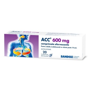 ACC 600 mg, 20 comprimate efervescente, Sandoz