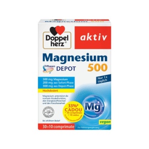 AKTIV MAGNEZIU 500 MG * 30 COMPRIMATE + 10 COMPRIMATE, DOPPELHERZ
