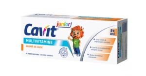 Cavit Junior multivitamine cu aroma de caise, 20 tablete