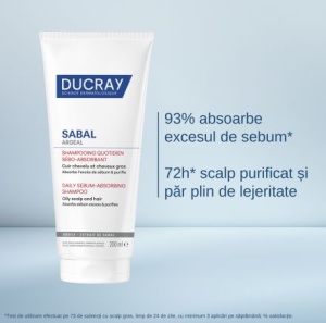 DUCRAY SAMPON SABAL ARGEAL SEBO-ABSORBANT * 200 ML 7246 - Img 3
