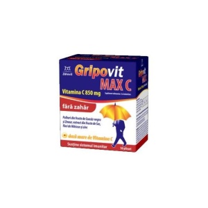 GRIPOVIT MAX C FARA ZAHAR * 10 PLICURI, ZDROVIT