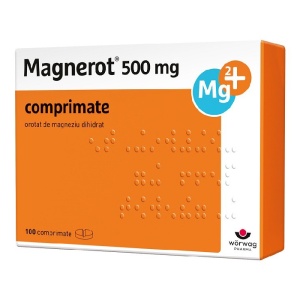 Magnerot 500 mg, 100 comprimate, Worwag Pharm