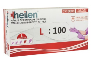 MANUSI EXAM HEILEN NITRIL NEPUDRATE VIOLET MAR.L * 100 BUC
