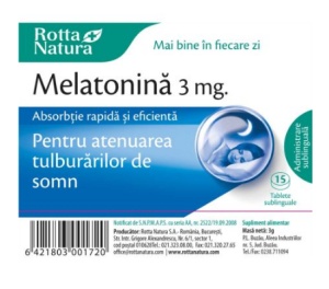 MELATONINA 3 MG * 15 TB ROTTA NATURA