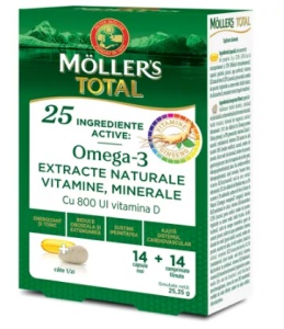 MOLLERS TOTAL * 14 CAPSULE + 14 COMPRIMATE FILMATE