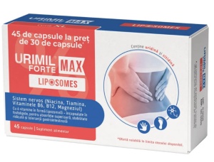 PACHET PROMOTIONAL URIMIL FORTE MAX LIPOSOMES * 30 CAPSULE + 15 CAPSULE, NATURPHARMA