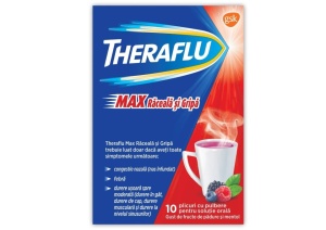 THERAFLU MAX RACEALA SI GRIPA * 10 PLIC FRUCTE DE PADURE SI MENTHOL
